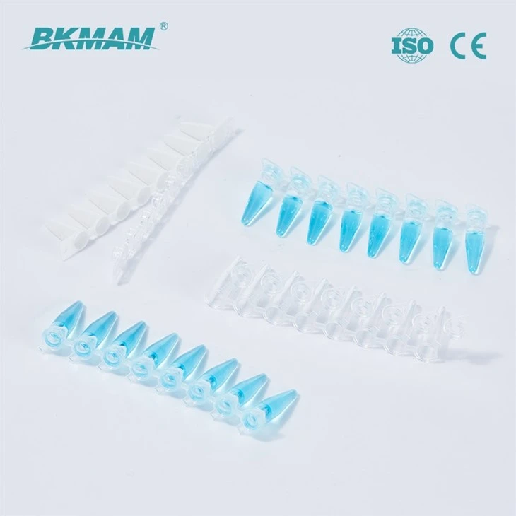 pcr strip tubes with attached caps
